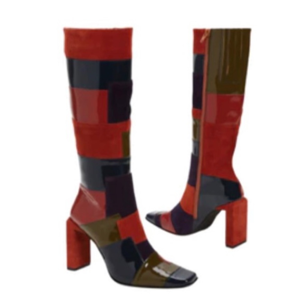 JEFFREY CAMPBELL Lightspeed Patchwork Boots